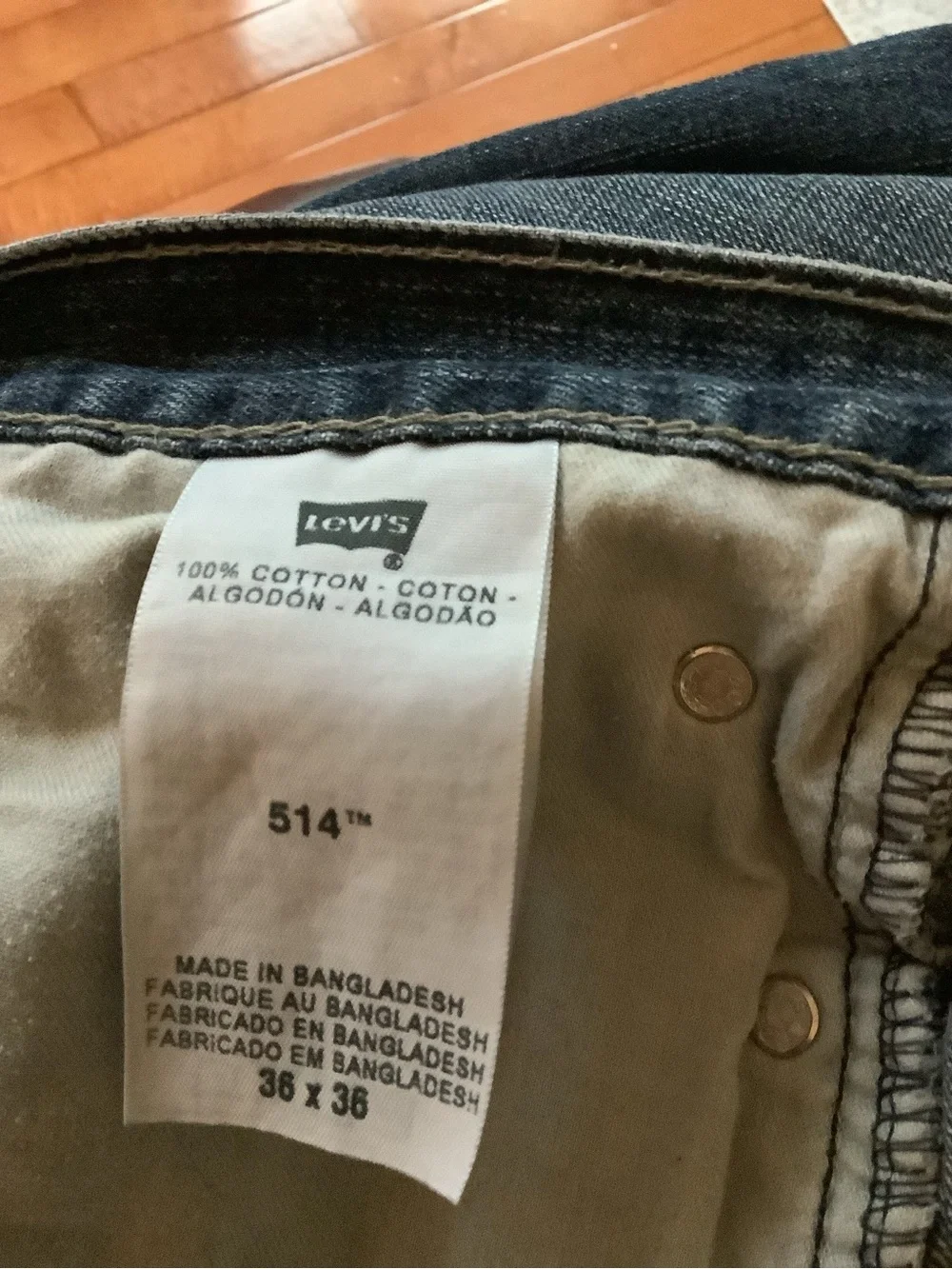 Levi's Men's 514 Slim Straight Jeans 36x36 - Medium Blue & Dark Blue